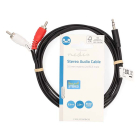 Nedis Tulp naar jack 3.5 mm kabel | Nedis | 2 meter (Stereo) CAGL22200BK20 CAGP22200BK20 N010301303 - 4