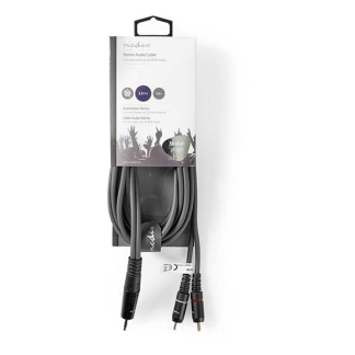 Nedis Tulp naar jack 3.5 mm kabel | Nedis | 3 meter (Stereo, 100% koper) COTH22200GY30 N010301327 - 3