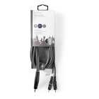 Nedis Tulp naar jack 3.5 mm kabel | Nedis | 3 meter (Stereo, 100% koper) COTH22200GY30 N010301327 - 3