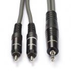 Tulp naar jack 3.5 mm kabel | Nedis | 3 meter (Stereo, 100% koper)