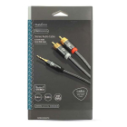 Nedis Tulp naar jack 3.5 mm kabel | Nedis | 5 meter (Stereo, Verguld, Grijs) CATB22200GY50 K010214268 - 5