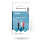 Nedis Tulp naar jack 3.5 mm kabel | V ↔ M | Nedis | 0.2 meter (Stereo) CAGB22250BK02 CAGP22250BK02 N010301372 - 3