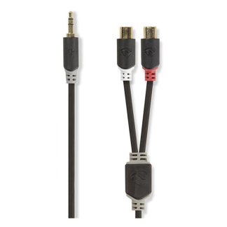 Nedis Tulp naar jack 3.5 mm kabel | V ↔ M | Nedis | 0.2 meter (Stereo, Verguld) CABP22250AT02 CABW22250AT02 K010301374 - 2
