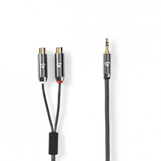 Nedis Tulp naar jack 3.5 mm kabel (m/v) | Nedis | 0.2 meter (Stereo) CATB22250GY02 K010214270 - 