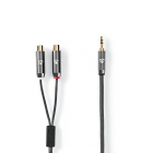 Nedis Tulp naar jack 3.5 mm kabel (m/v) | Nedis | 0.2 meter (Stereo) CATB22250GY02 K010214270