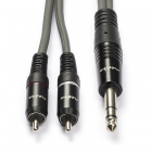 Tulp naar jack 6.35 mm kabel | M ↔ M | Nedis | 1.5 meter (Stereo, 100% koper)