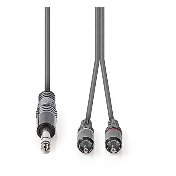 Nedis Tulp naar jack 6.35 mm kabel | M ↔ M | Nedis | 1.5 meter (Stereo, 100% koper) COTH23300GY15 N010301311 - 3