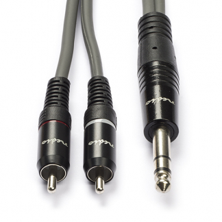 Nedis Tulp naar jack 6.35 mm kabel | Nedis | 1.5 meter (Stereo, 100% koper) COTH23300GY15 N010301311 - 1
