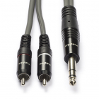 Tulp naar jack 6.35 mm kabel | Nedis | 1.5 meter (Stereo, 100% koper)