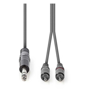 Nedis Tulp naar jack 6.35 mm kabel | Nedis | 1.5 meter (Stereo, 100% koper) COTH23300GY15 N010301311 - 3