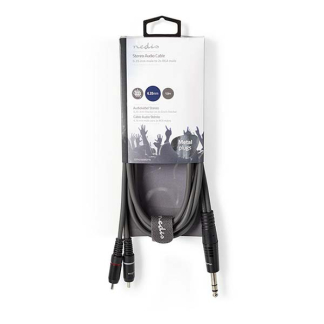Nedis Tulp naar jack 6.35 mm kabel | Nedis | 1.5 meter (Stereo, 100% koper) COTH23300GY15 N010301311 - 4