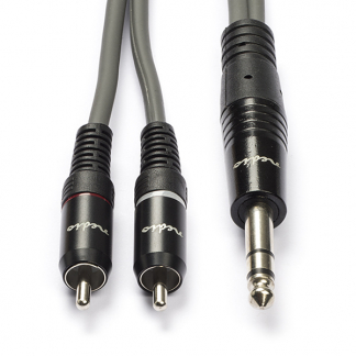 Nedis Tulp naar jack 6.35 mm kabel | Nedis | 1.5 meter (Stereo, 100% koper) COTH23300GY15 N010301311 - 