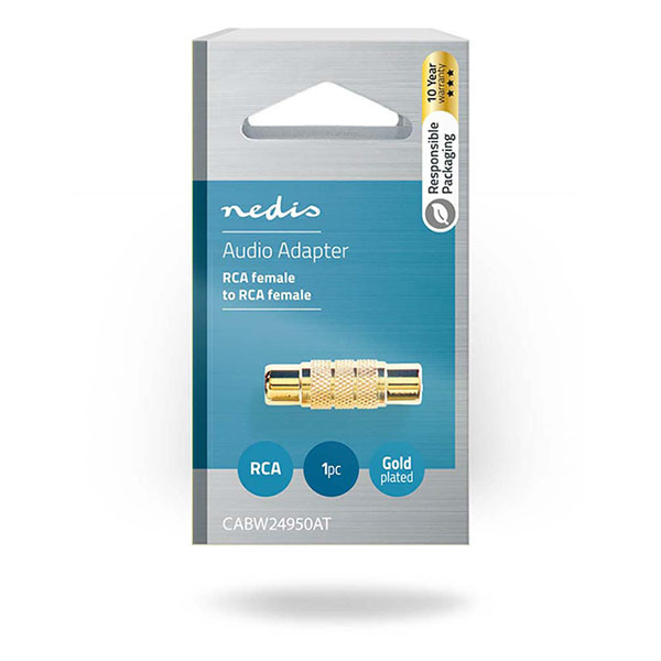 Nedis Tulp naar tulp adapter | V ↔ V | Nedis (Mono) CABW24950AT K010411298 - 4