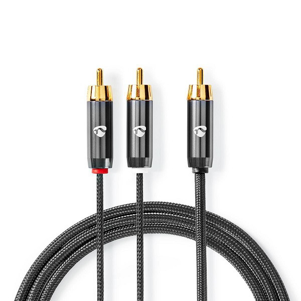 Nedis Tulp splitterkabel | M ↔ M | Nedis | 3 meter (Stereo) CATB24000GY30 K010214243 - 1