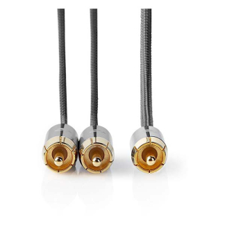 Nedis Tulp splitterkabel | M ↔ M | Nedis | 3 meter (Stereo) CATB24000GY30 K010214243 - 2