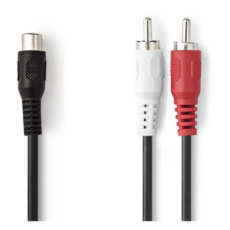 Nedis Tulp splitterkabel | V ↔ M | Nedis | 0.2 meter (Mono) CAGB24020BK02 CAGP24020BK02 N010302201 - 2