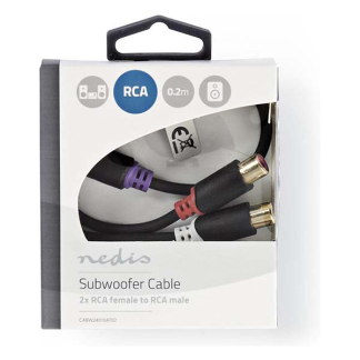 Nedis Tulp splitterkabel | V ↔ M | Nedis | 0.2 meter (Mono, Verguld) CABW24010AT02 N010302204 - 4