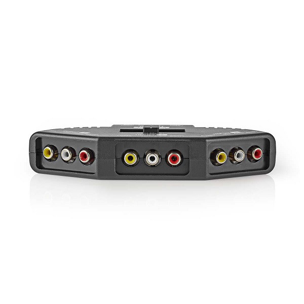Nedis Tulp switch - Nedis - 3 poorten (Audio & video, Handmatig) VSWI2403BK N020401005 - 1