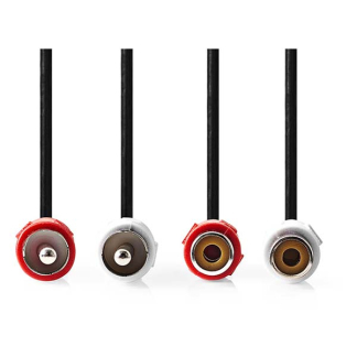 Nedis Tulp verlengkabel | Nedis | 5 meter (Stereo) CAGL24205BK50 CAGP24205BK50 N010302103 - 3