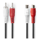 Nedis Tulp verlengkabel | V ↔ M | Nedis | 10 meter (Stereo) CAGL24205BK100 CAGP24205BK100 N010302104 - 2