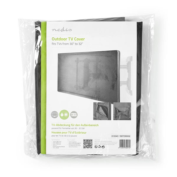 Nedis Tv beschermhoes | Nedis | 30 tot 32 inch (Weerbestendig, Voor buiten) TVOC3032BK K101501205 - 6