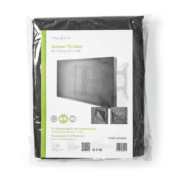 Nedis Tv beschermhoes | Nedis | 55 tot 58 inch (Weerbestendig, Voor buiten) TVOC5558BK K101501209 - 7