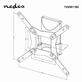 Nedis Tv beugel | Nedis | 10 tot 32 inch (Draai, zwenk en kantelbaar, Max. 30 kg) TVWM11BK K101501137 - 5
