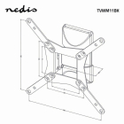 Nedis Tv beugel | Nedis | 10 tot 32 inch (Draai, zwenk en kantelbaar, Max. 30 kg) TVWM11BK K101501137 - 5