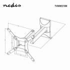 Nedis Tv beugel | Nedis | 10 tot 32 inch (Draai, zwenk en kantelbaar, Max. 30 kg) TVWM31BK N101501036 - 7