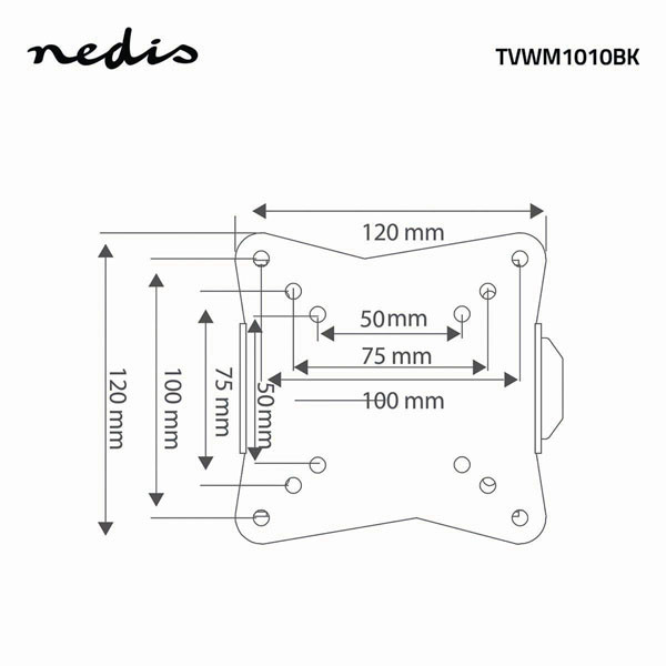 Nedis Tv beugel | Nedis | 13 tot 27 inch (Vast, Max. 30 kg) TVWM1010BK N101501013 - 6