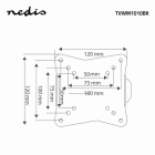 Nedis Tv beugel | Nedis | 13 tot 27 inch (Vast, Max. 30 kg) TVWM1010BK N101501013 - 6