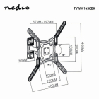 Nedis Tv beugel | Nedis | 23 tot 55 inch (Draai, zwenk en kantelbaar, Max. 30 kg) TVWM1430BK N101501027 - 6