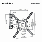 Nedis Tv beugel | Nedis | 23 tot 55 inch (Draai, zwenk en kantelbaar, Max. 30 kg) TVWM1530BK N101501020 - 7