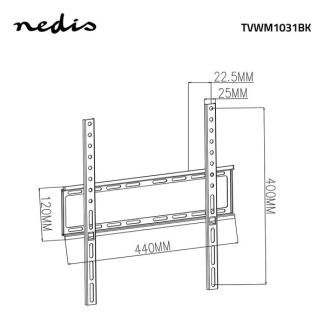 Nedis Tv beugel | Nedis | 23 tot 55 inch (Vast, Max. 35 kg) TVWM1031BK K101501121 - 5