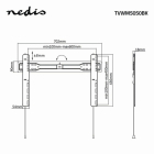Nedis Tv beugel | Nedis | 37 tot 70 inch (Vast, Max. 35 kg) TVWM5050BK K101501214 - 5