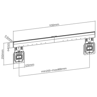 Nedis Tv beugel | Nedis | 43 tot 100 inch (Vast, Max. 75 kg) TVWM5090BK K101501215 - 6