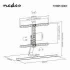 Nedis Tv standaard | Nedis | 37 tot 75 inch (Draai en kantelbaar, Verstelbaar, Max. 40 kg) TVSM5120GY K101501141 - 6