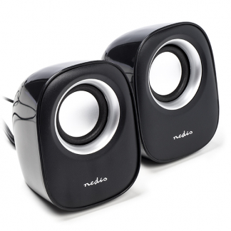 Nedis USB-speakers (12 watt, Zwart) CSPR10020BK N170102008 - 