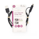 Nedis USB A ↔ Micro USB + USB C oplaadkabel | 1 meter (USB 2.0, 480 Mbps, Zwart) CCGL60610BK10 CCGP60610BK10 N010214023 - 4