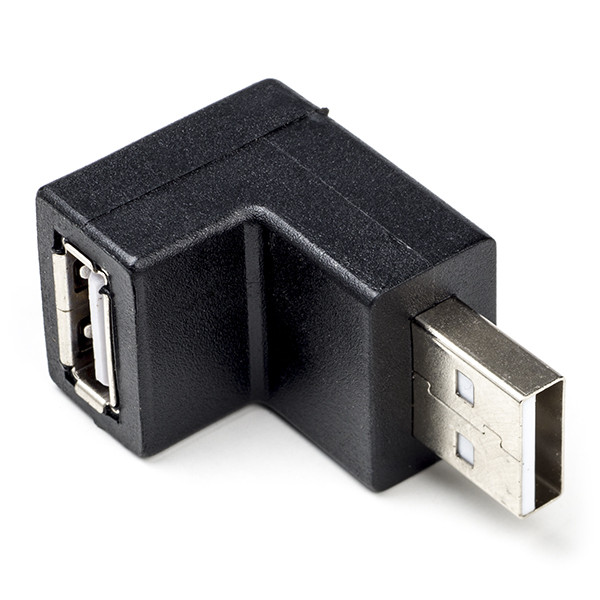 Nedis USB A 2.0 mannelijk - USB A 2.0 vrouwelijk adapter - Nedis (90° gehoekt) CCGB60930BK CCGP60930BK N050201008 - 1
