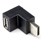 Nedis USB A 2.0 mannelijk - USB A 2.0 vrouwelijk adapter - Nedis (90° gehoekt) CCGB60930BK CCGP60930BK N050201008