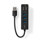 Nedis USB A hub | Nedis (USB A naar 3 x USB A, Micro-SD, SD, Busgevoed) CCGB61250BK01 K170108359 - 2
