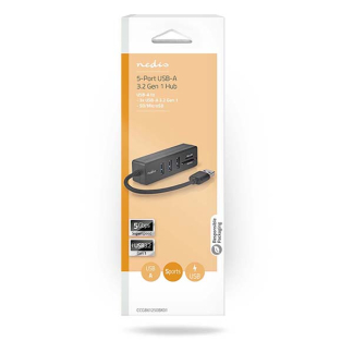 Nedis USB A hub | Nedis (USB A naar 3 x USB A, Micro-SD, SD, Busgevoed) CCGB61250BK01 K170108359 - 7