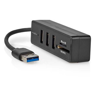 Nedis USB A hub | Nedis (USB A naar 3 x USB A, Micro-SD, SD, Busgevoed) CCGB61250BK01 K170108359 - 6