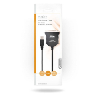 Nedis USB A naar Centronics 36 pins kabel | Nedis | 2 meter (USB 2.0, Vernikkeld) CCGL60880BK20 CCGP60880BK20 N010212000 - 2