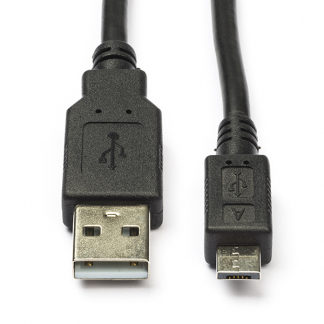 Nedis USB A naar Micro USB A kabel | 2 meter | USB 2.0 (100% koper, Zwart) CCGL60400BK20 CCGP60400BK20 N010201001 - 1