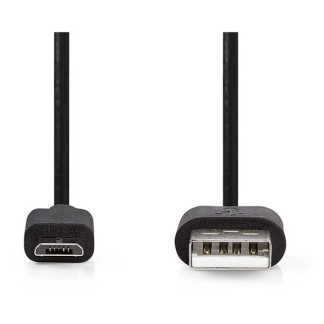 Nedis USB A naar Micro USB kabel | 0.5 meter | USB 2.0 (10W, 480 Mbps, 100% koper, Zwart) CCGL60500BK05 CCGP60500BK05 N010201016 - 2