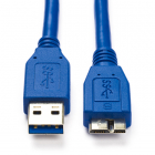 USB A naar Micro USB kabel | 1 meter | USB 3.0 (100% koper, Blauw)