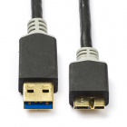 Nedis USB A naar Micro USB kabel | 2 meter | USB 3.0 (100% koper, Antraciet) CCBP61500AT20 K010214096 Nedis USB A naar Micro USB kabel | 2 meter | USB 3.0 (100% koper, Antraciet) CCBP61500AT20 K010214096