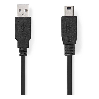 Nedis USB A naar Mini USB kabel | 1 meter | USB 2.0 (Zwart) CCGT60300BK10 N010202036 - 2